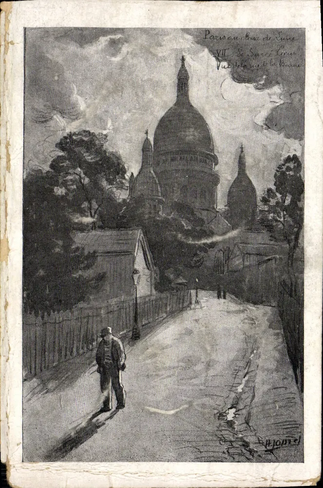 Paris - Vue du Sacré-Cœur — Vue depuis le Bois de Vincennes, éditeur H. Journe, n° VII - Recto