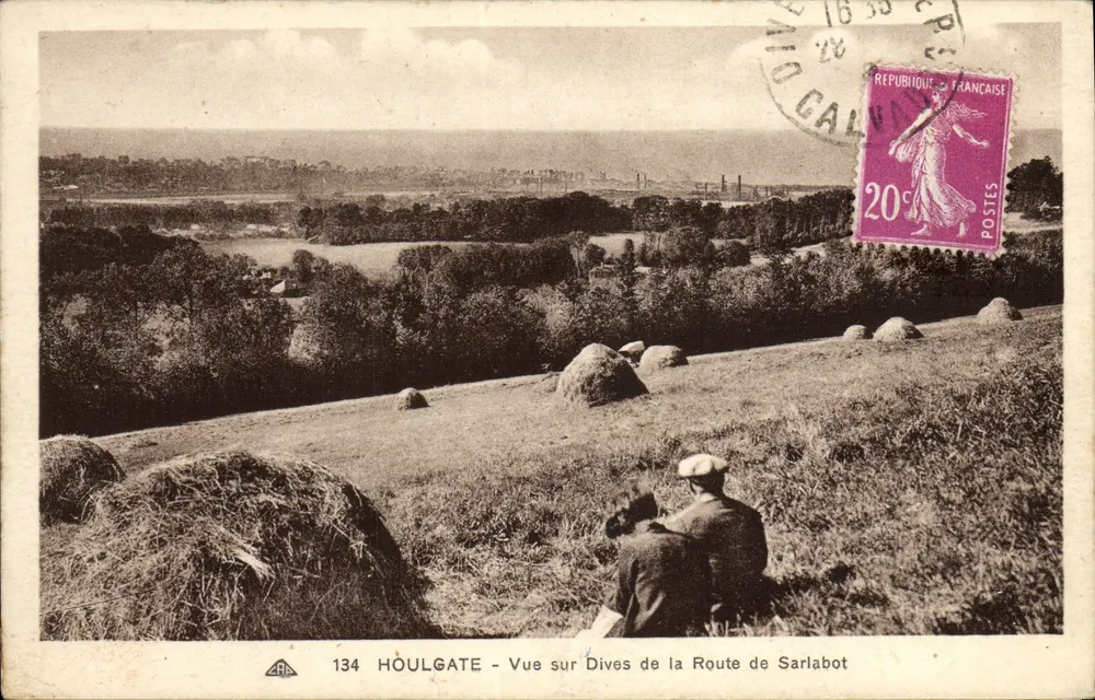 Houlgate — Ansicht von Dives von der Straße Sarlabot — Verlag ARB, n° 134 - Vorderseite