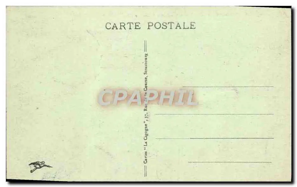 Ballon d'Alsace (alt. 1256 m.) — Estátua de Joana d'Arc — Cartas 'La Cigogne', Strasbourg - Verso