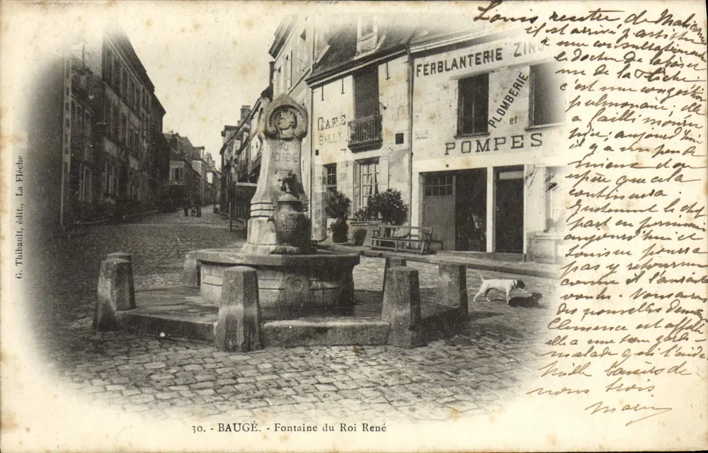 Baugé - Fontaine do Rei René — G. Thilbault, editor. La Flèche, n°30 - Frente