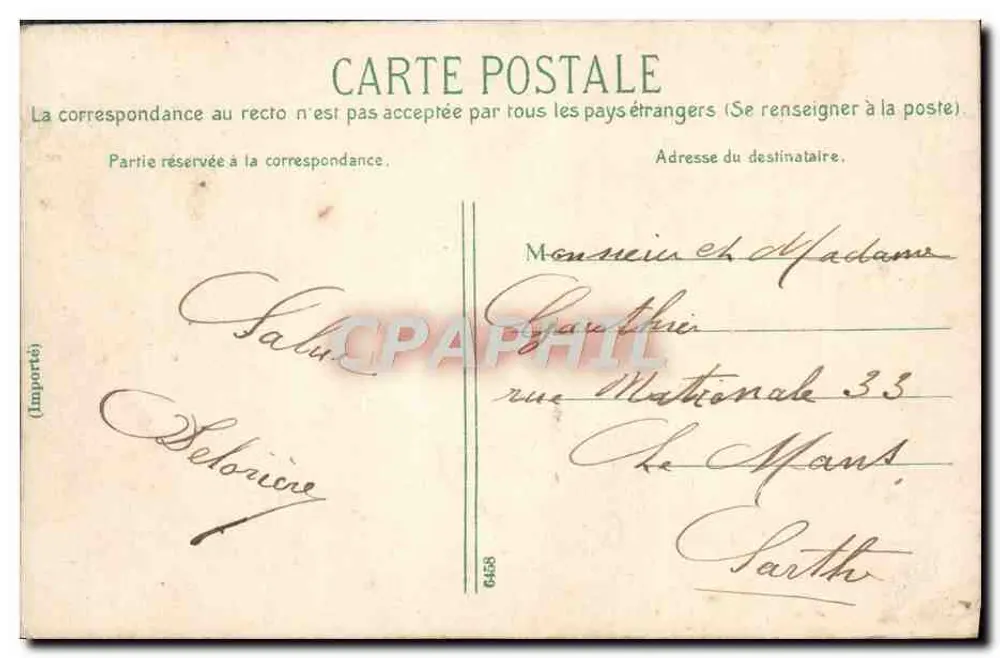 Biarritz-Artistisch. Die große Strandpromenade zur Badezeit — Sammlung Goree, fot. Verlag, Talence (Gironde) - Rückseite