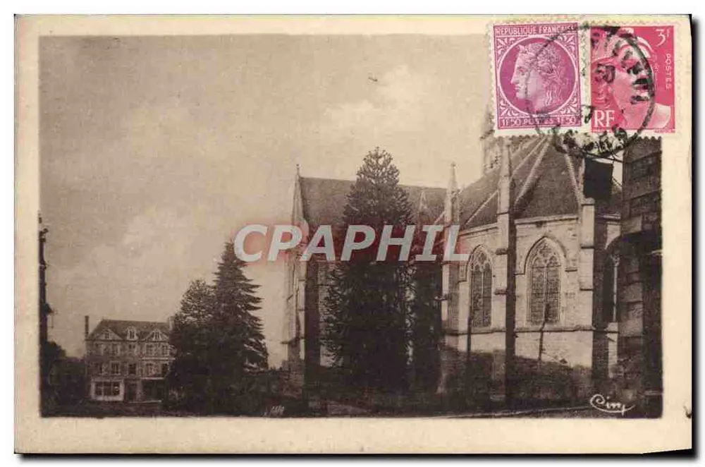 BRECEY (Manche) — A Praça da Igreja — Editor Combier-Normand - Frente