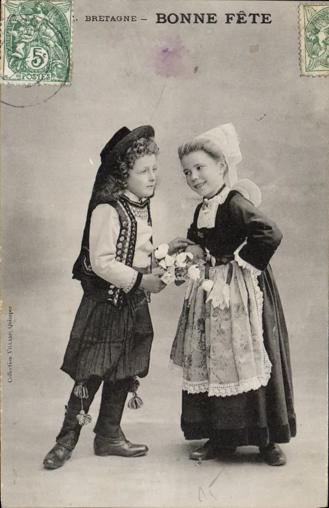 Bretagne — Frohe Geburtstagskarte — Sammlung Villard, Quimper - Vorderseite