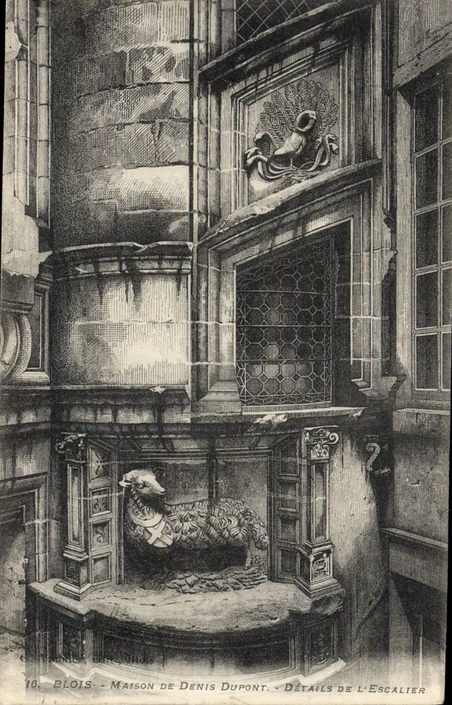 Blois - Haus von Denis Dupont - Details der Treppe - Vorderseite