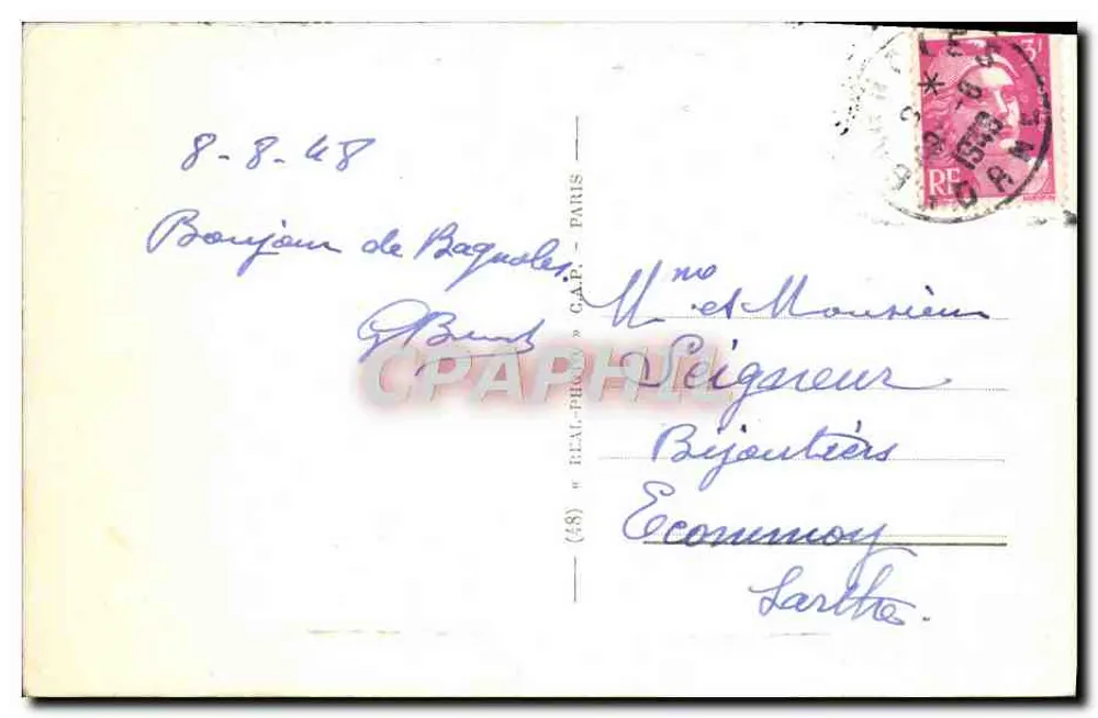 Bagnolles-de-l'Orne — Panoramablick von Roc au Chien — unbekannter Verlag - Rückseite