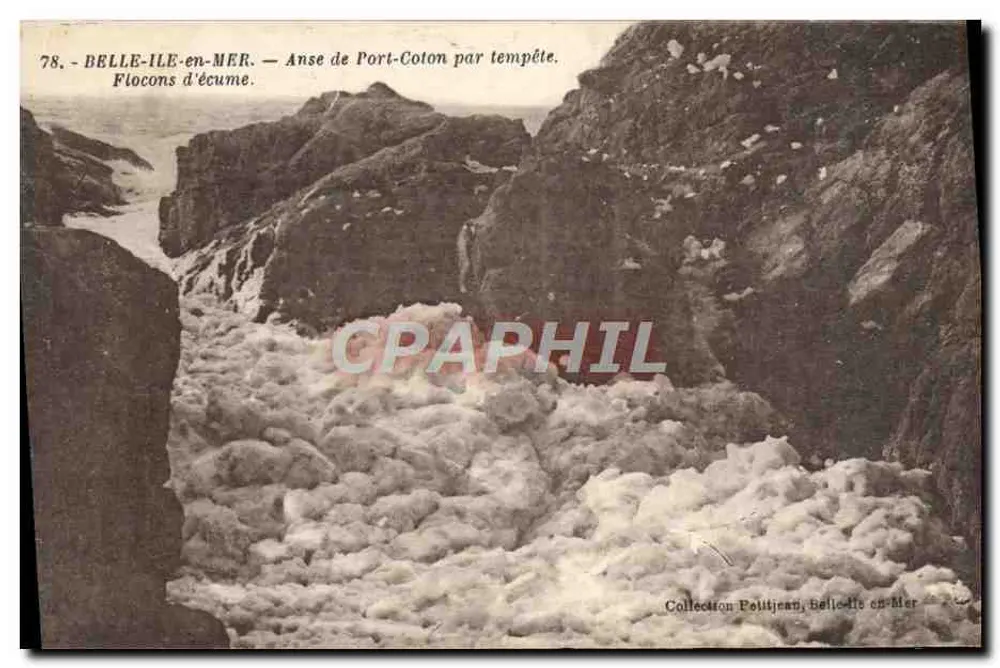 Anse de Port-Coton während eines Sturms — Belle-Île-en-Mer — Sammlung Politjean - Vorderseite