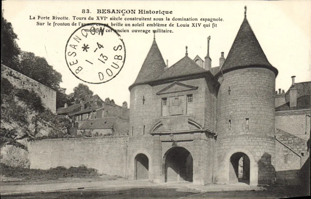 Besançon Historisch — La Porte Rivotte — Verleger L.P.N. Fails, Nr. 83 - Vorderseite