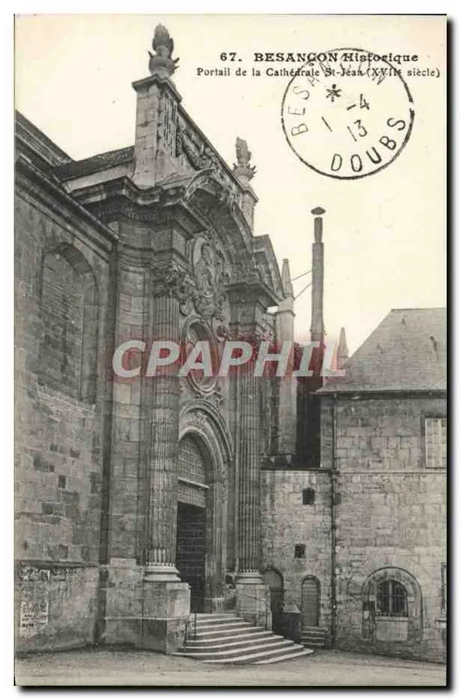 Besançon — Portal der Kathedrale Saint-Jean (17. Jahrhundert) — L.P.M. Partie - Vorderseite