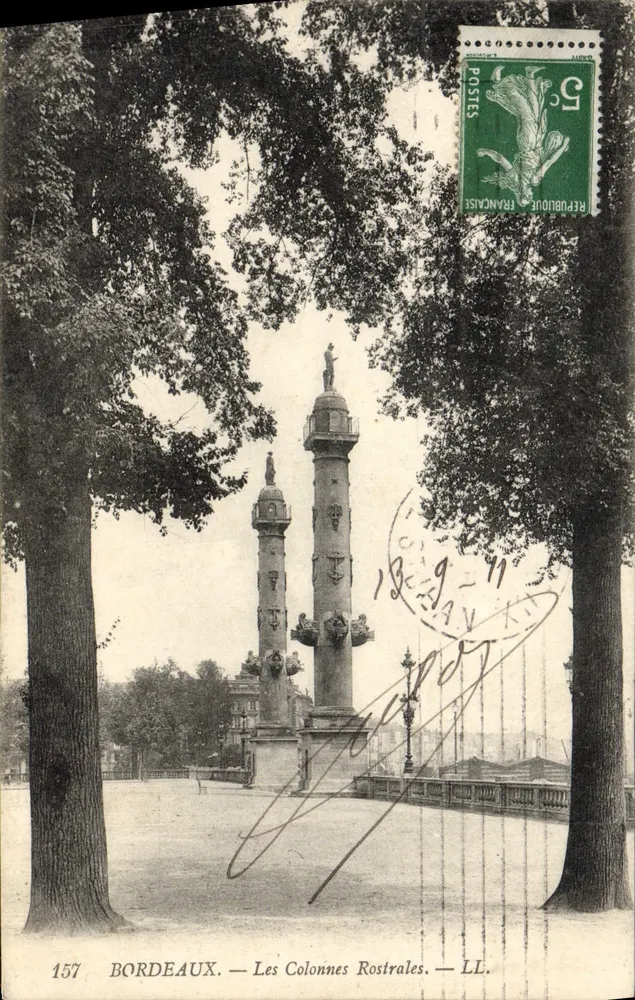 Bordeaux — As Colunas Rostrais — LL. n° 157 - Frente