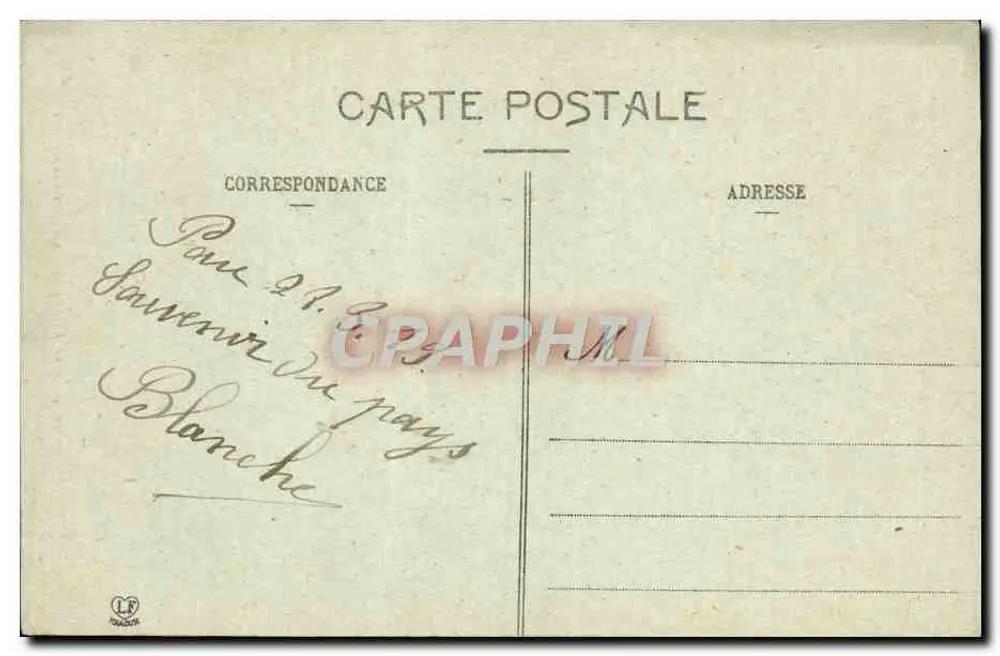 Gruppen von Jungen und Mädchen aus der Ossauer Tal — Les Bandes-Pyrénées — Phototype Laroche Pérel, Toulouse — n° 160 - Rückseite