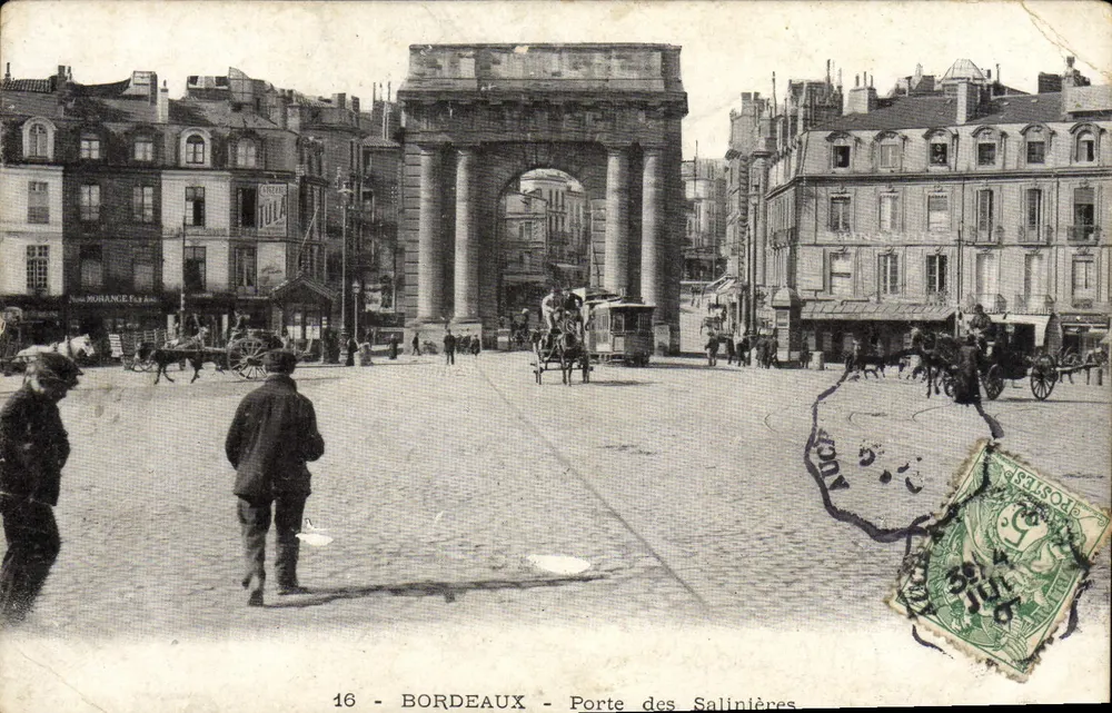 Bordeaux - Porte des Salinières — éditeur N. MORANCE, n° 16 - Frente
