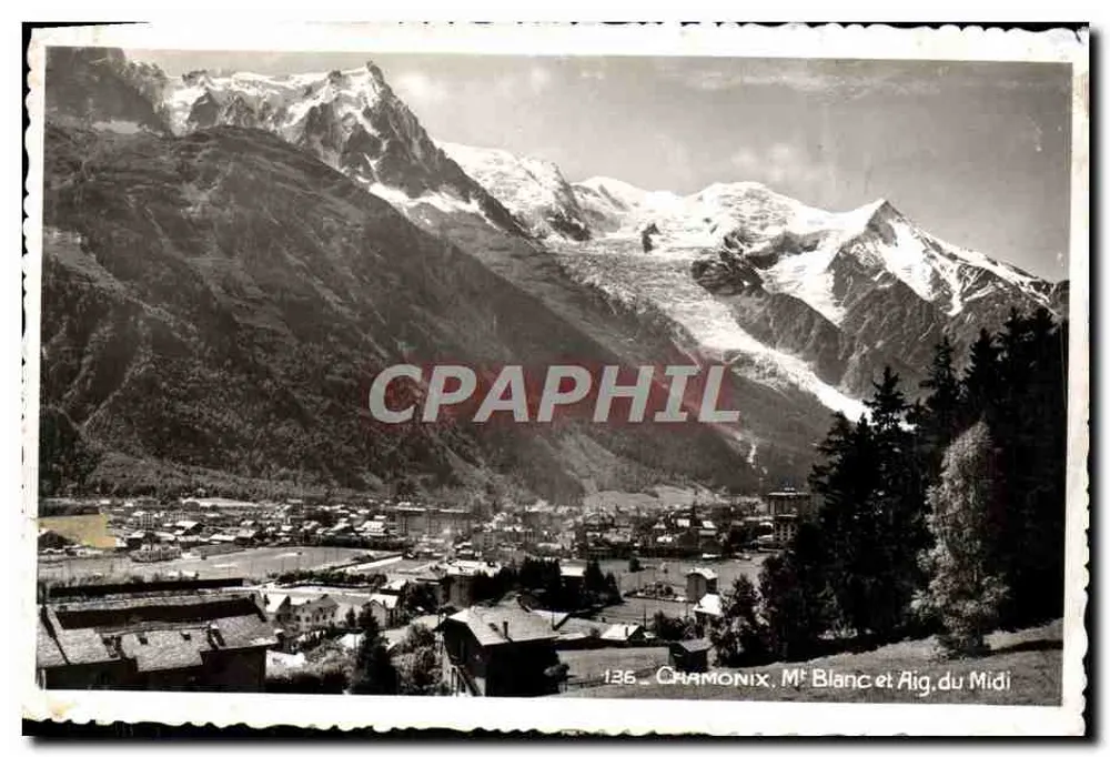 Chamonix — Mont Blanc e Aig. du Midi — 136 - Frente