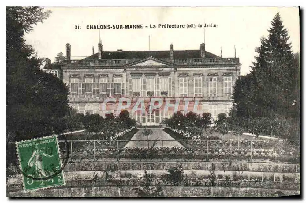 Chalons-sur-Marne - Die Präfektur (Gartenseite) — Verlag Bellavant, Nr. 31 - Vorderseite