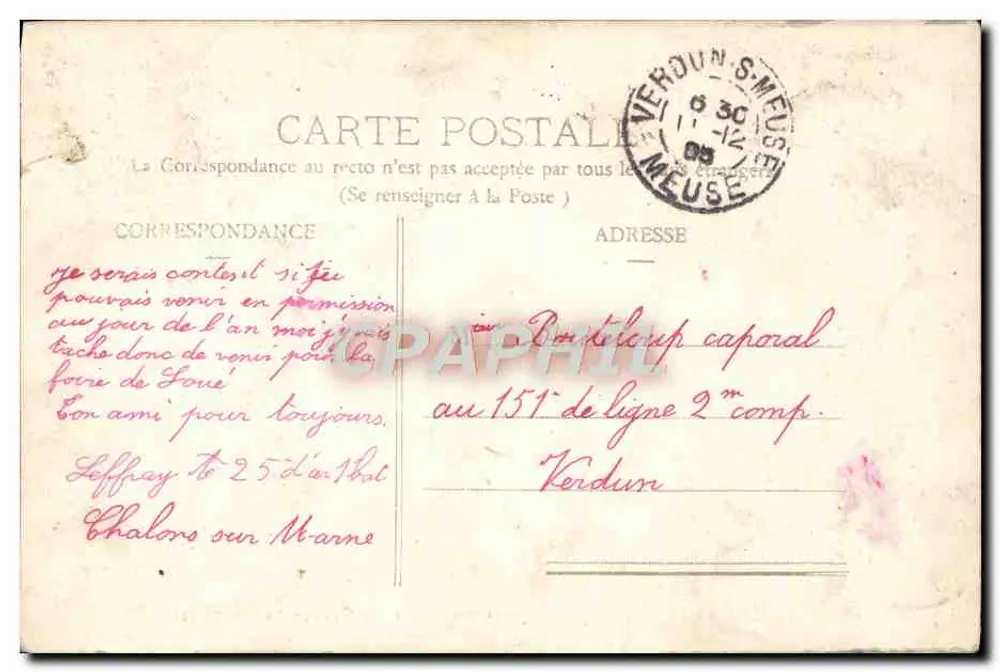 Chalons-sur-Marne - A Catedral — editor não visível, número de série não legível - Verso