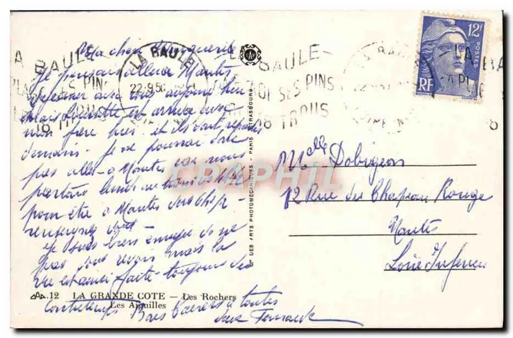 Die Große Küste — Die Felsen — Les Arquilles — Bras Formace — n° Ab.12 - Rückseite