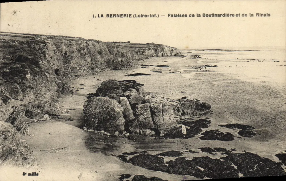 La Bernerie (Loire-Inf.) — Klippen der Boutinardière und Rinalis — F. Chapeau, Imp. Ed. Nantes - Vorderseite