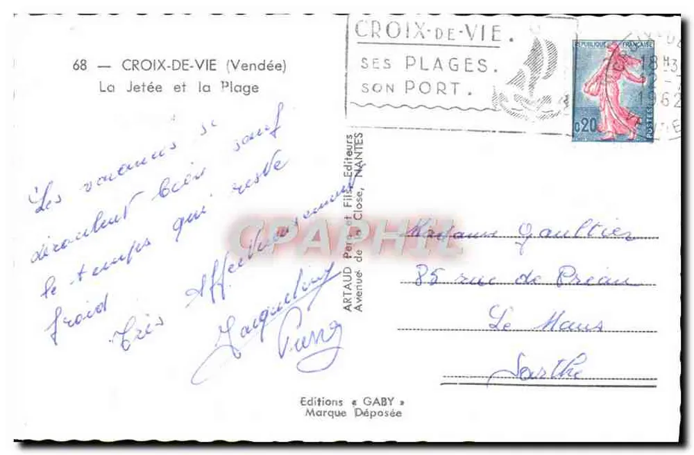 Croix-de-Vie (Vendée) — La Diga e la Spiaggia — Edizioni Gaby - Verso