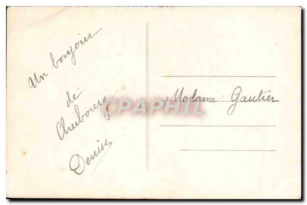 Cherbourg - Quai de Caligny und die Montagne du Roule — A. B. Ediseus - Cherbourg, n°32 - Rückseite