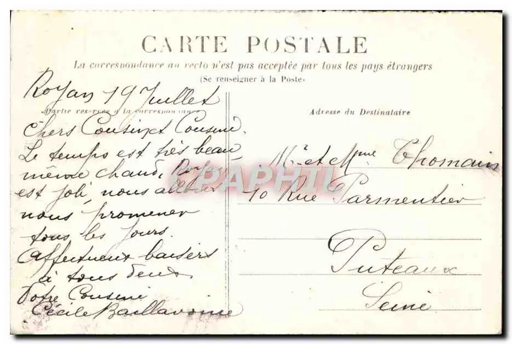 Cordouan - O Farol — Ao redor de Royan — n°12 - Verso