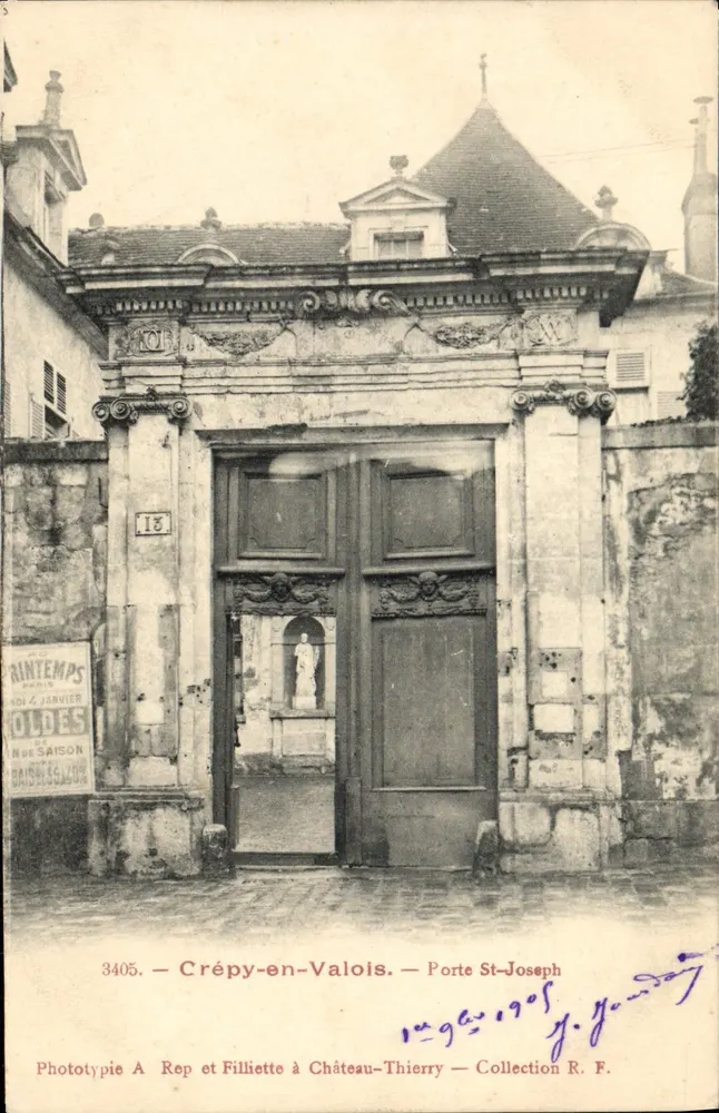 Crépy-en-Valois — Porta São José — Fototipia Rep e Filliette em Château-Thierry - Frente