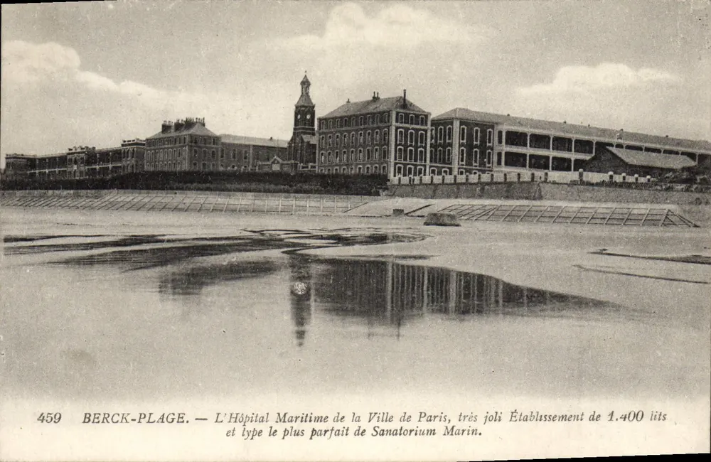 Berck-Plage — Das Seehospiz der Stadt Paris, ein sehr schönes Einrichtung mit 1.400 Betten und der perfekteste Typ eines Seesanatoriums. - Vorderseite
