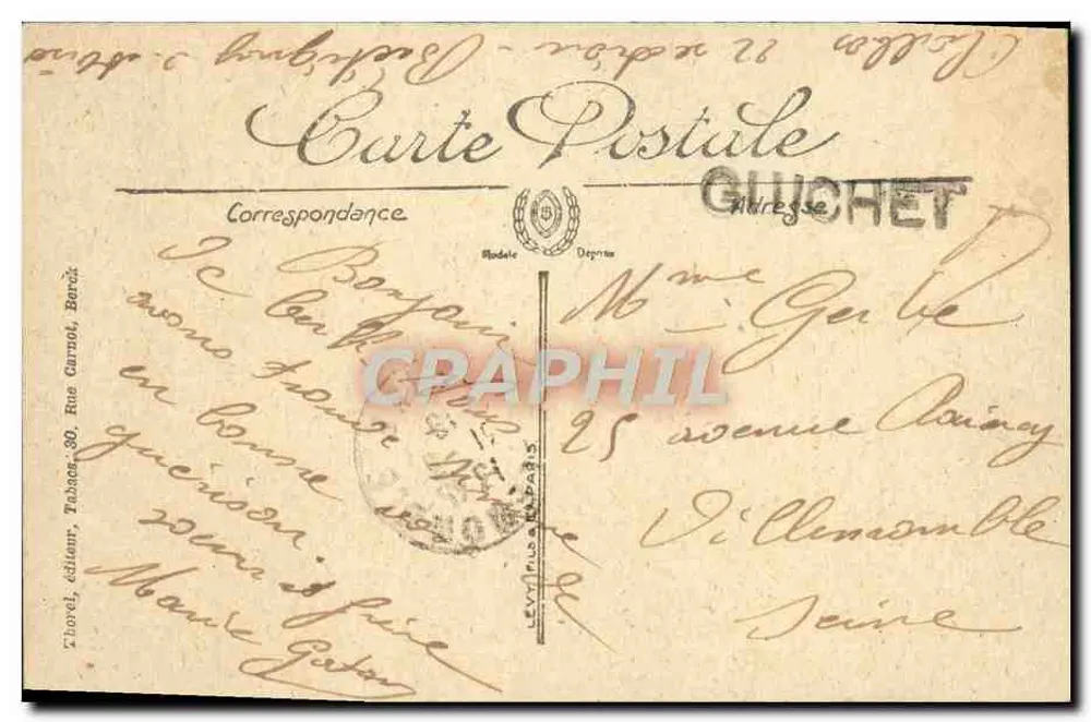 Berck-Plage — Das Seehospiz der Stadt Paris, ein sehr schönes Einrichtung mit 1.400 Betten und der perfekteste Typ eines Seesanatoriums. - Rückseite