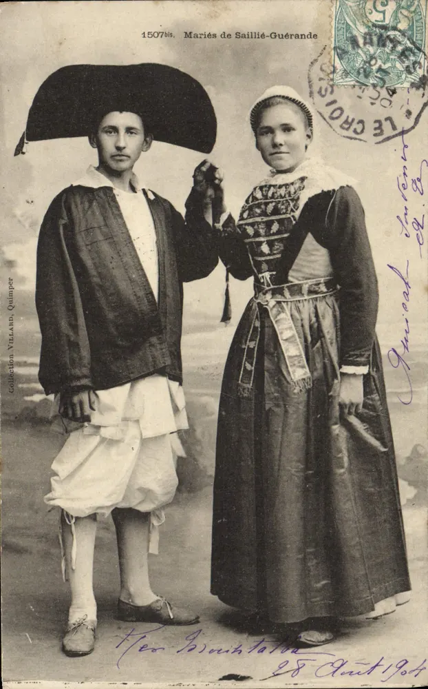 Casados de Sailllié-Guérande — Coleção Villand, Quimper — n° 1507bis - Frente