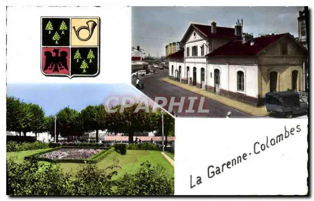 La Garenne-Colombes — Estação e praça — Images de France - Frente