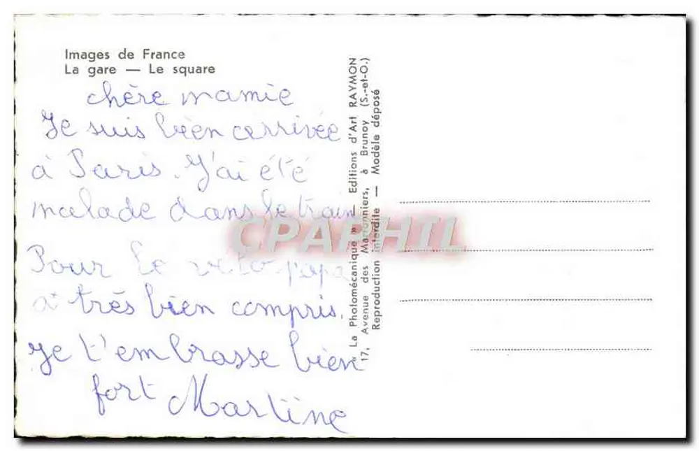 La Garenne-Colombes — Estação e praça — Images de France - Verso