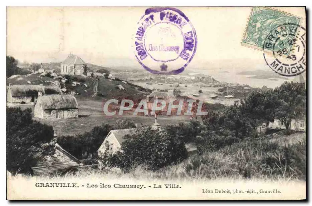 Granville - Die Inseln Chaussey - Die Stadt — Léon Dubois, Fotograf-Verlag, Granville - Vorderseite