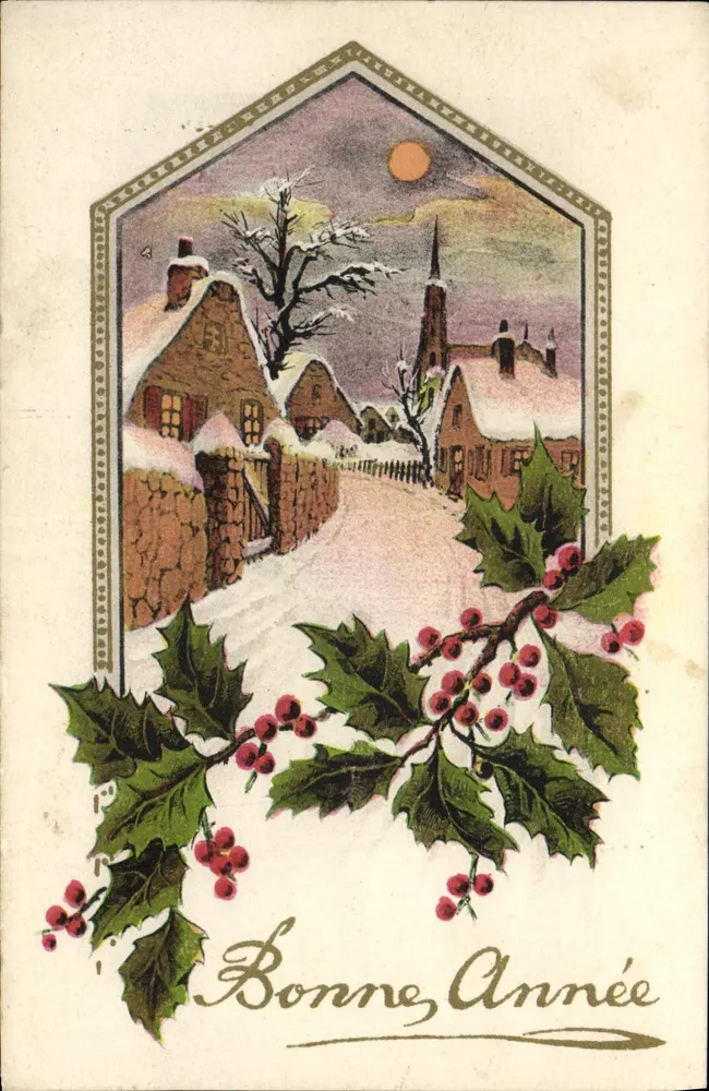 Schneeviertel — Weihnachtszene — Verlag La Hogue, Nr. 4 - Vorderseite