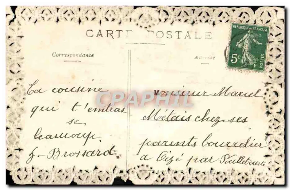 Chercheur de coeurs — ange aux roses — éditeur non visible - Verso