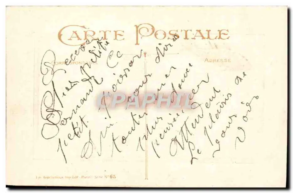 Fisch mit Blumen dekoriert — 1. April — Les Édifications, Paris, Serie Nr. 65 - Rückseite
