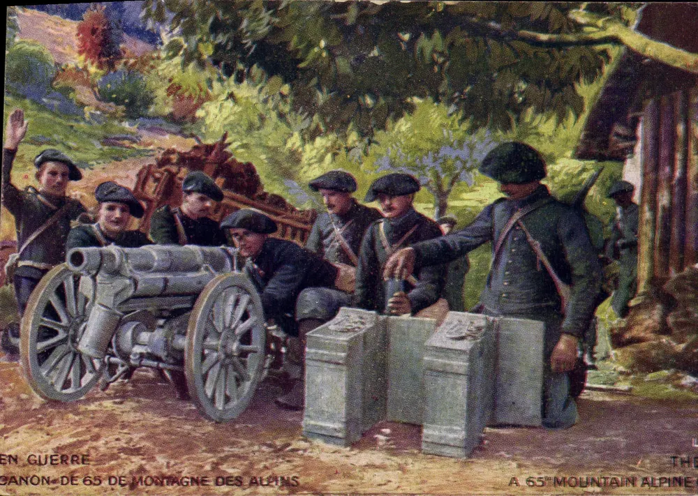 65-mm-Berggeschütz der Alpen — im Krieg — Verlag The Way, Nr. 4 - Vorderseite