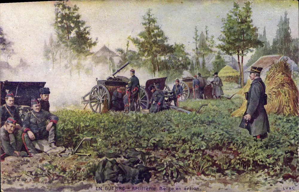 Belgische Artillerie im Einsatz — LV&C — Serie B Nr. 4 - Vorderseite
