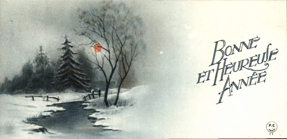Winterlandschaft — Frohe Weihnachten — P.C. Paris 11 - Vorderseite