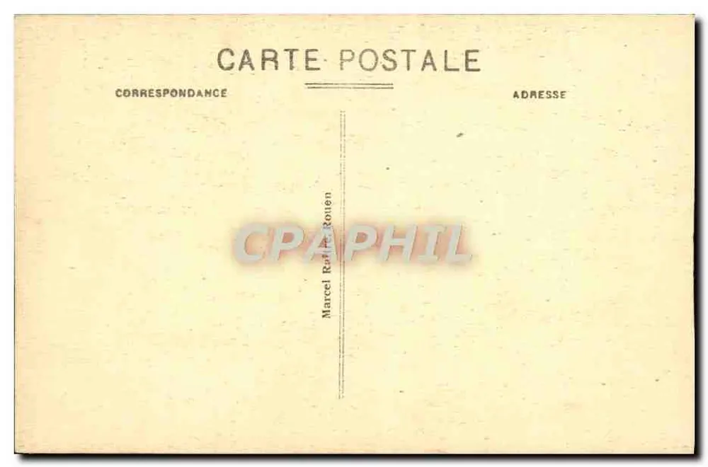 Rouen — Place du Vieux Marché, Platte markiert den Ort des Verbrennens von Jeanne d'Arc — unbekannter Verleger, Seriennummer 655 - Rückseite