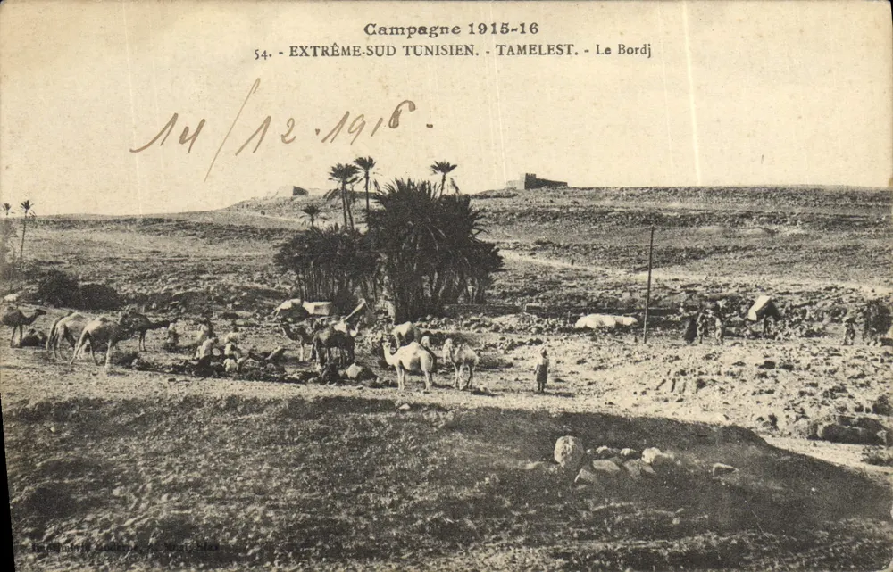 Campagne 1915-16 — Süden Tunesiens — Tamelest — Le Bordj - Vorderseite
