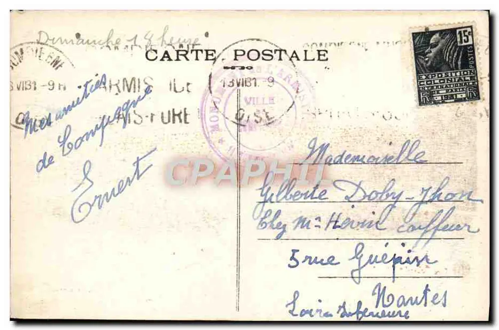 Floresta de Compiègne — Clarity do Armistício — Vista geral da Clarity onde foi assinado o Armistício, em 11 de Novembro de 1918. (Cl. Bonnerneau) - Verso
