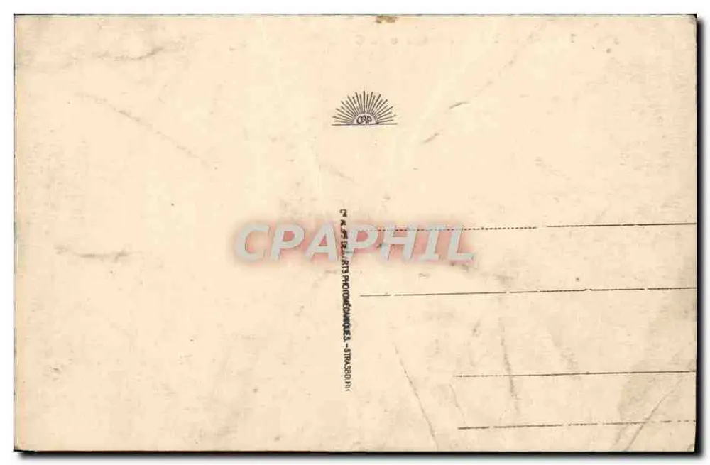 St-Quentin - O Sino e a Grand'Place — Editor C.P. Arts Photographiques - Strasbourg - Verso