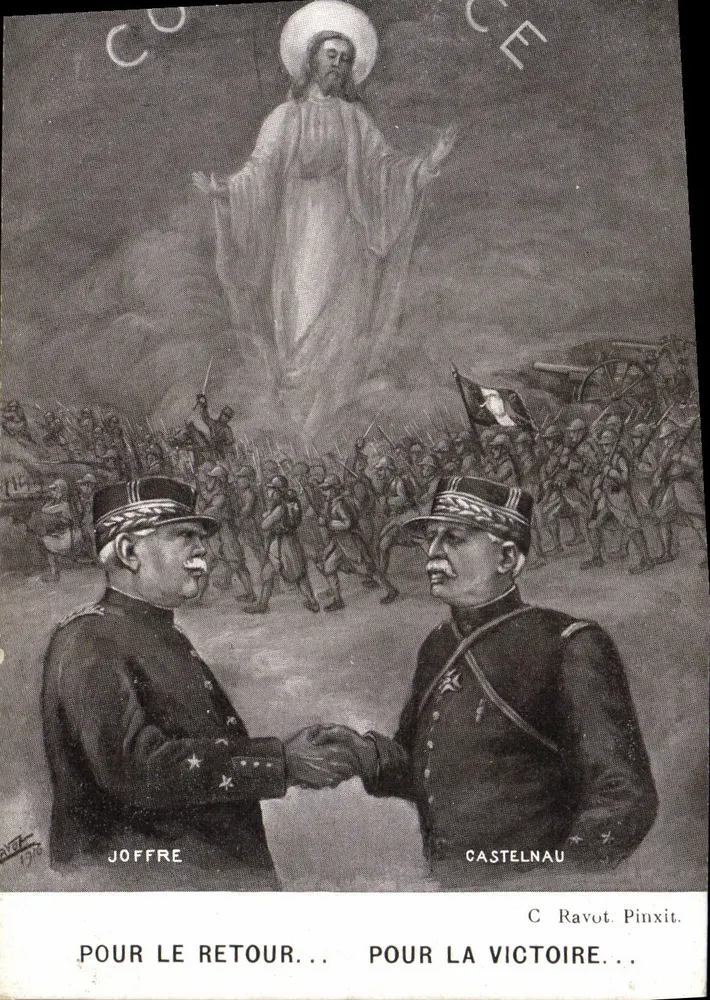 Joffre und Castelnau — Jesus Christus in Glorie — C. Ravot Pinxit - Vorderseite
