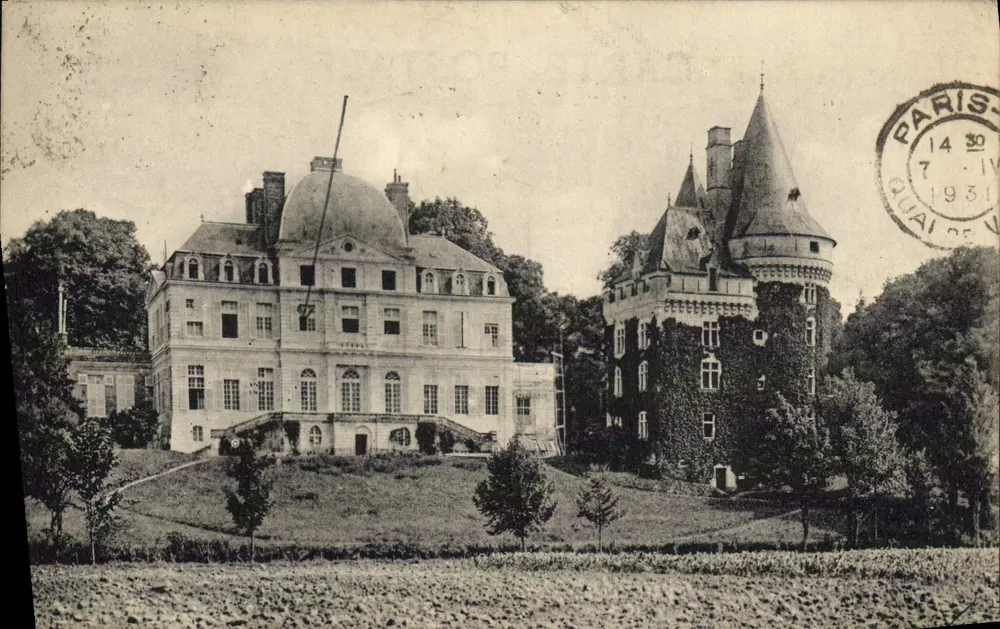 Schloss Verneuil-sur-Indre — Blick von Südwesten — (Foto GINÁR) — Paris, 14-IV-1931 - Vorderseite