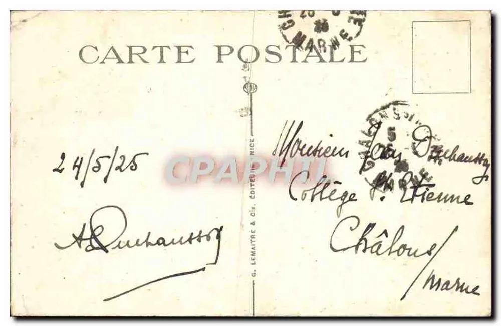 Villefranche-sur-Mer — Die Bucht und die Flotte — G. Lemaitre & Cie, Éditeur à Nice - Rückseite