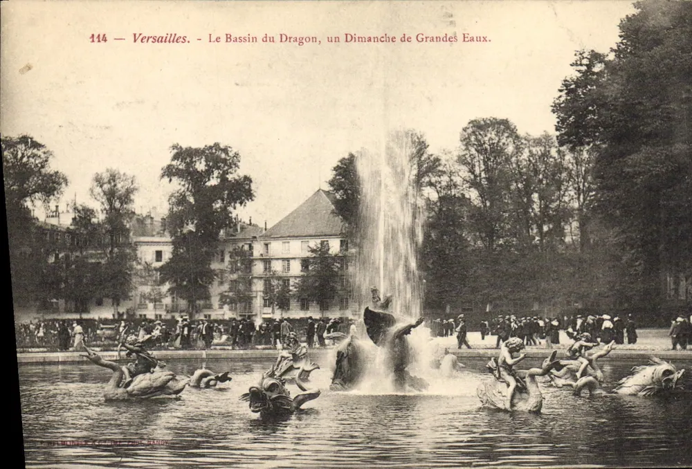 Versailles - Der Drachenbecken, ein Sonntag der Großen Wasser — Verlag: P. MICHURRES & Cie, Paris, Nr. 114 - Vorderseite