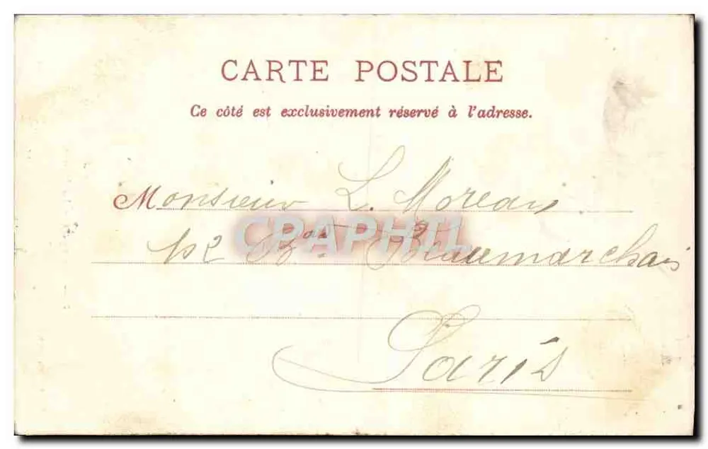 Vincennes - A Prefeitura — P. Martouze, Paris - Verso