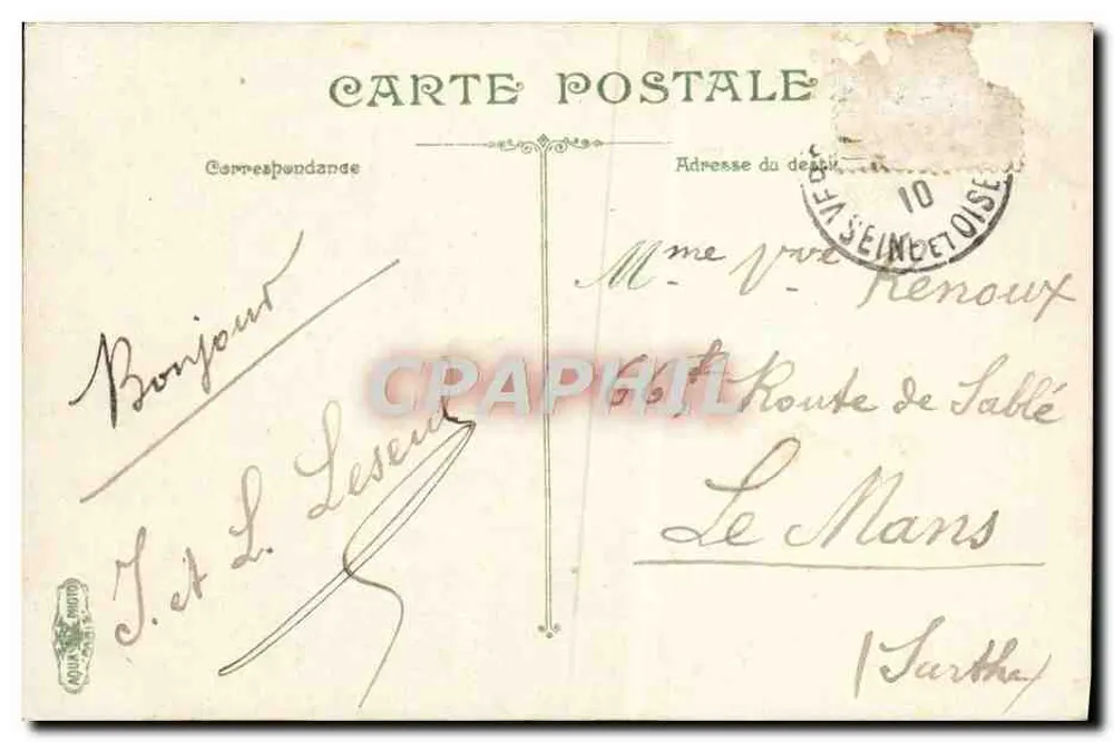 Versailles — As Grandes Águas — L.V. & Cie, n°2401 - Verso