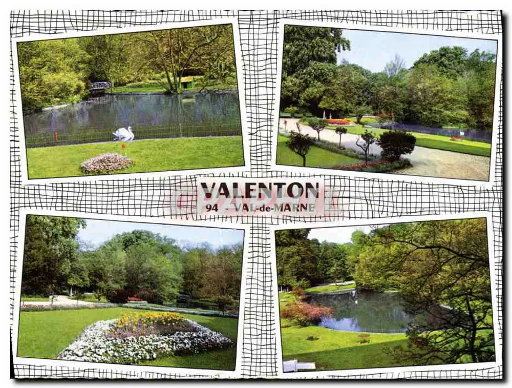 Valenton — Panoramablick auf die Gärten und Teiche — Les Éditions du Fauliong - Vorderseite