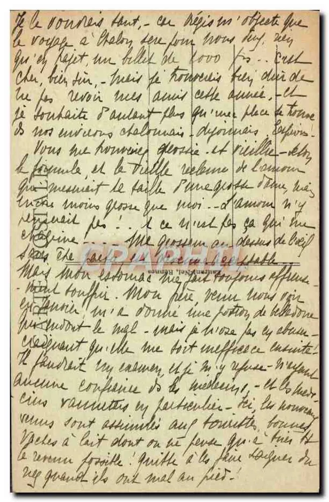 YANNES - A Praça São Pedro — carta postal n°376 - Verso