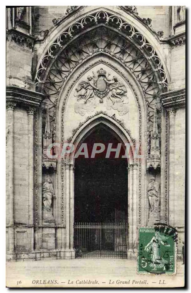 Orléans — Die Kathedrale — Der Große Portal — LL - Vorderseite