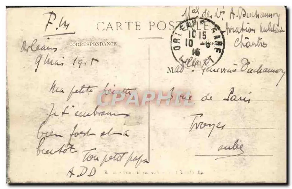 Orléans — Vista sobre a Loire — M.B. — n°49 - Verso